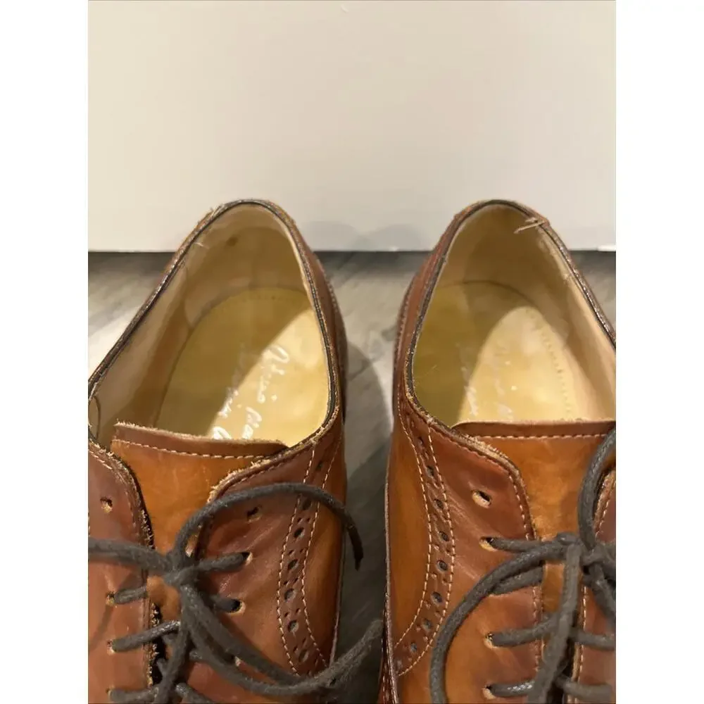 ANTONIO MAURIZI MENS DRESS OXFORD BROGUE SHOES SIZE IT43/US10 MADE IN ITALY